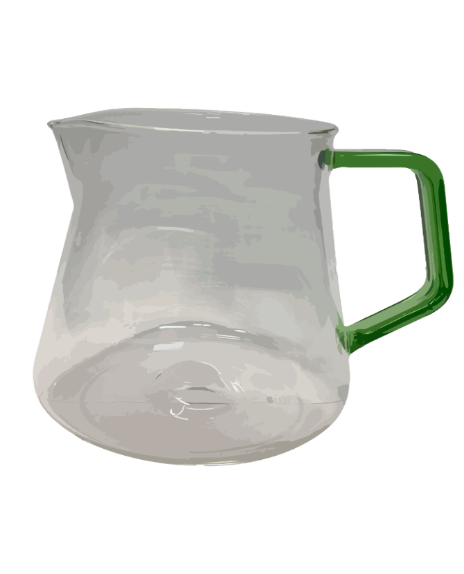 Suji Sensory Glass Server - 600 ml - Green Handle