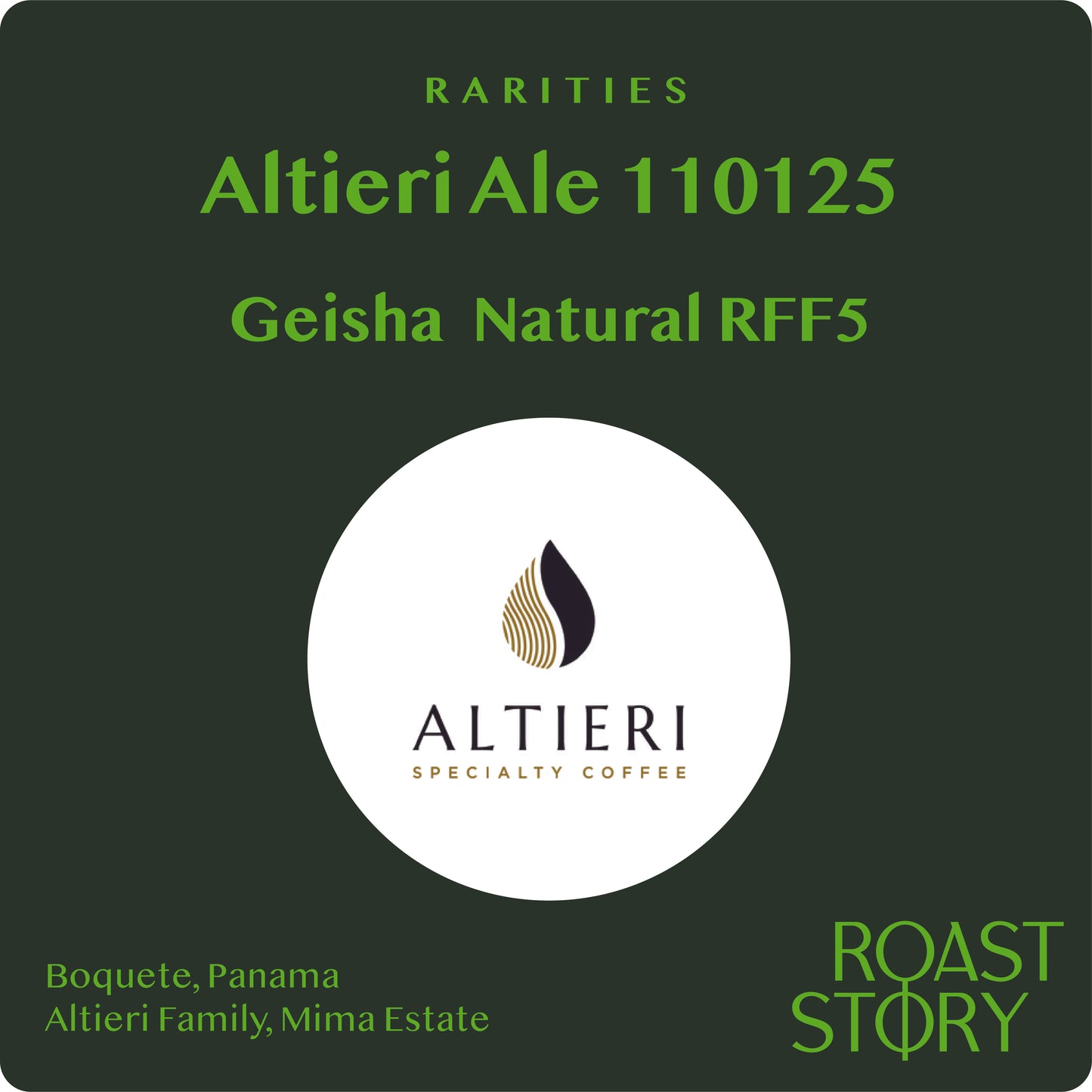 Altieri Ale 110125 (1kg Green Coffee)